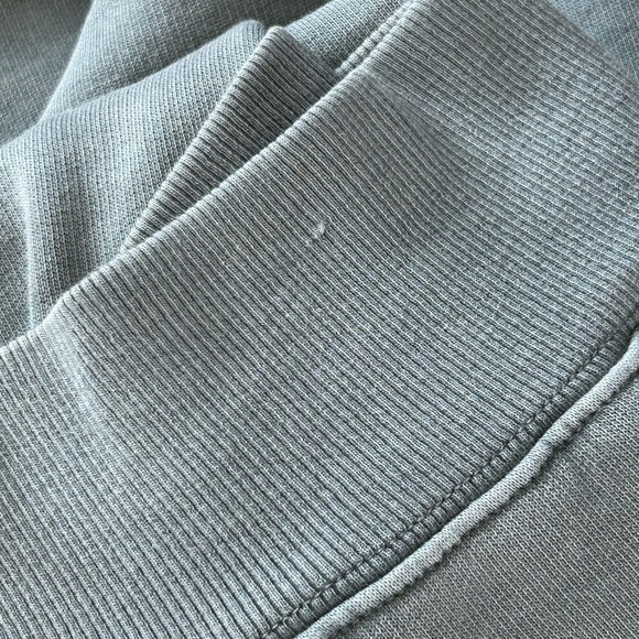 Wilfred Free Soft Blue Half Zip Cropped Sweatshirt - Picture 9 of 9